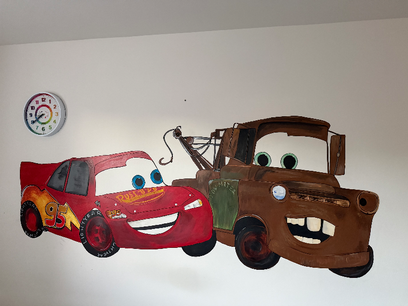 Lightning McQueen and Mater Mural